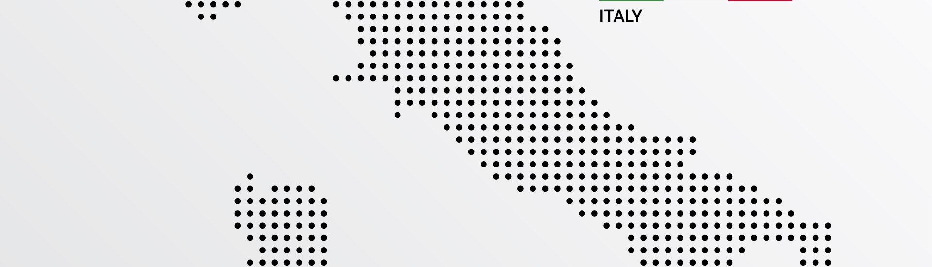 Italy Map design with flag and light background vector